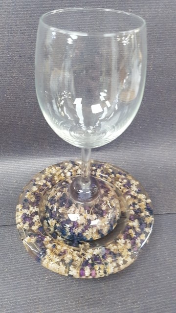 כוס קידוש מזכוכית פרחים